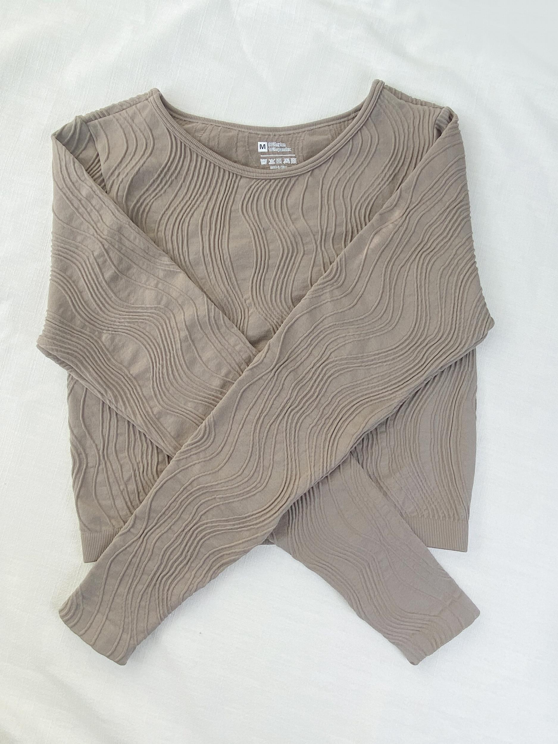 Yoga Set Long Sleeve Crop Top & Slimming Pant Sports Suit