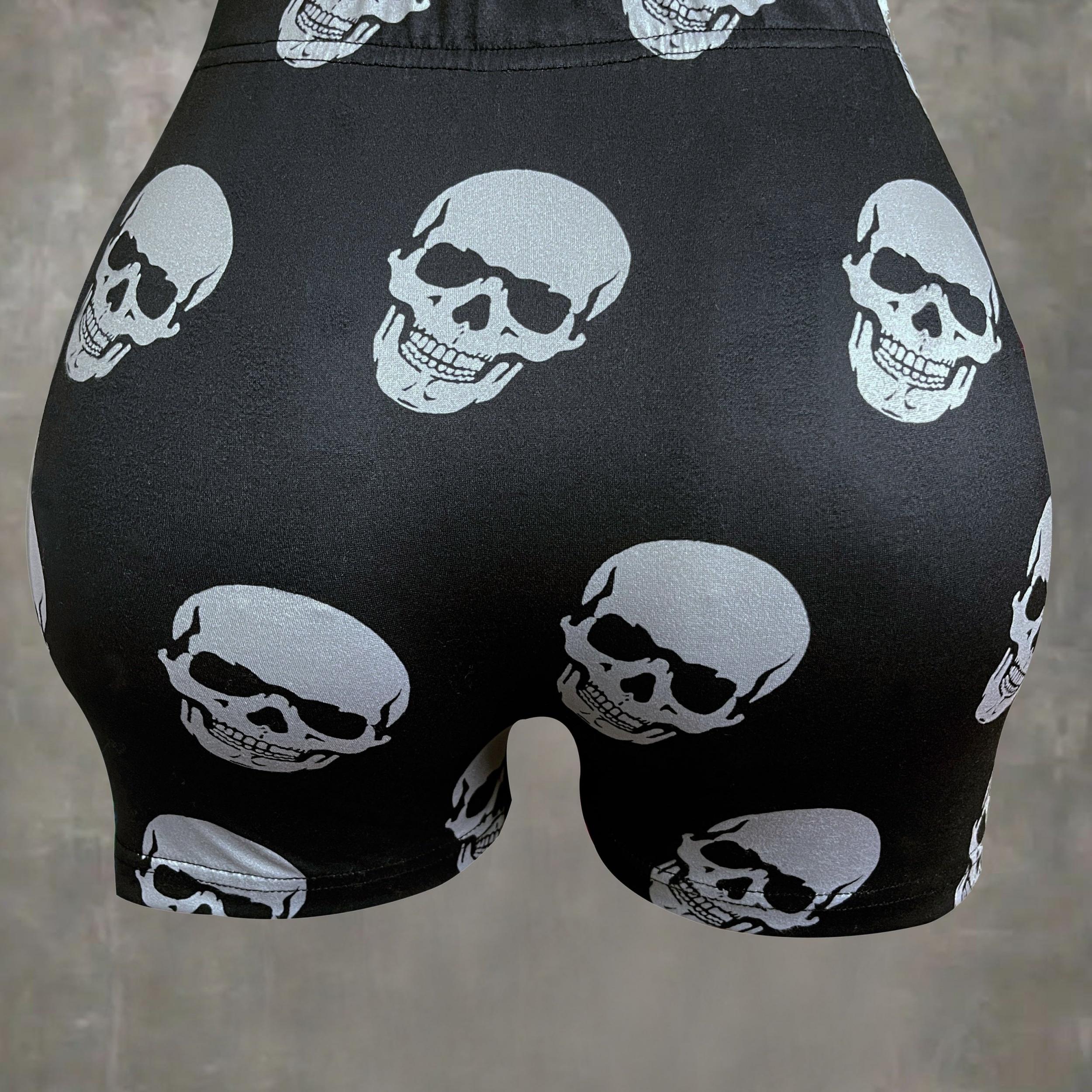 Skull Print Shorts for Women Summer & Spring Casual Wear