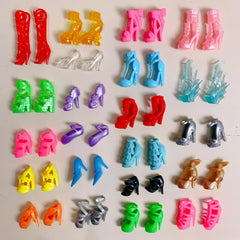 10 Pairs Vibrant High Heel Sandals for 11-8 Dolls