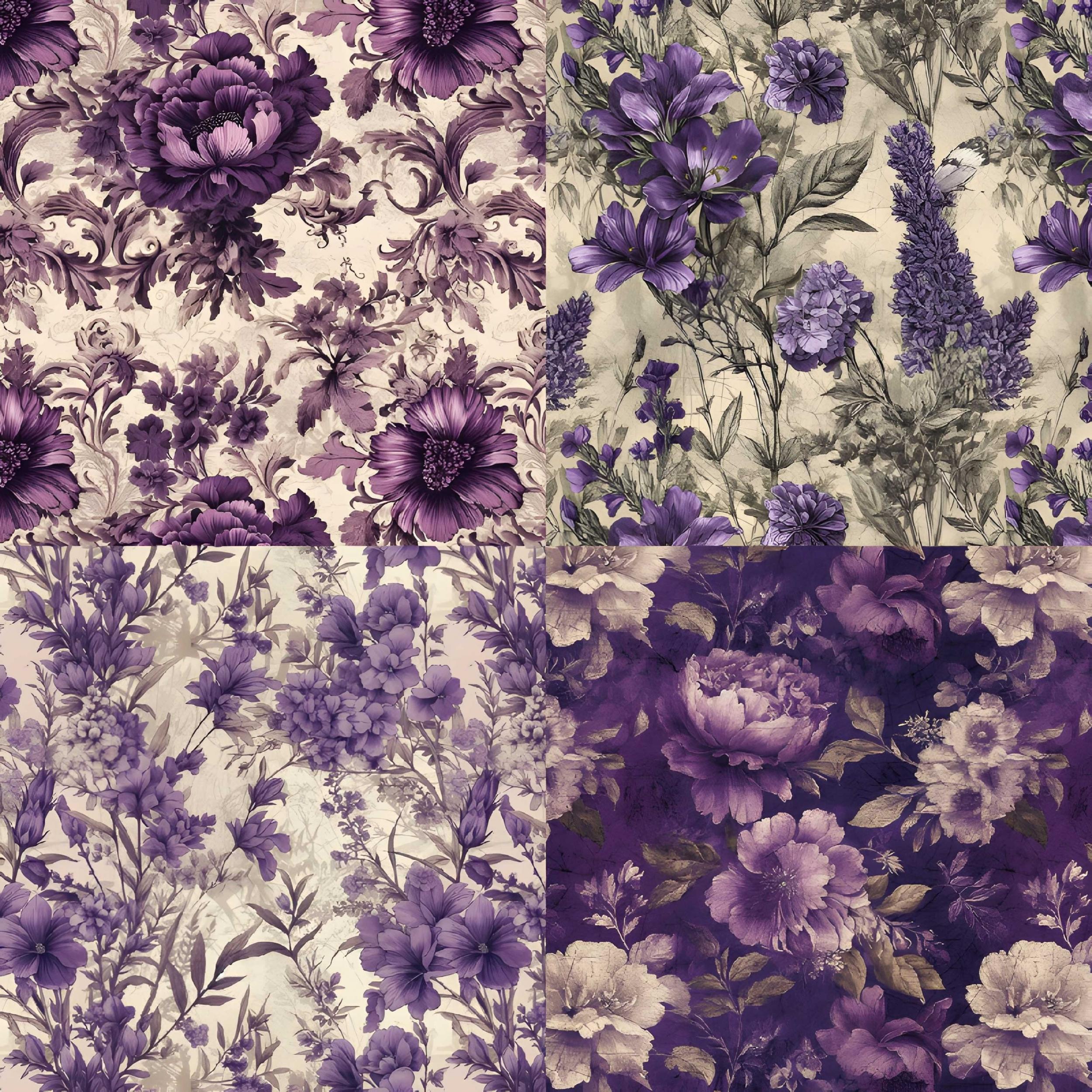 Violet Theme DIY Wrapping Paper 24 Sheets