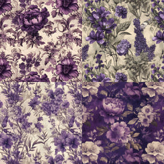 Violet Theme DIY Wrapping Paper 24 Sheets