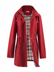Hooded Zip Up Coat Casual Long Sleeve Coat For Fall & Winter