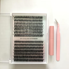 DIY False Eyelashes Set With Glue And Tweezer Cluster Lashes