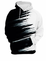 Men's Casual Block Hooded Sweatshirt With Kangaroo Pocket