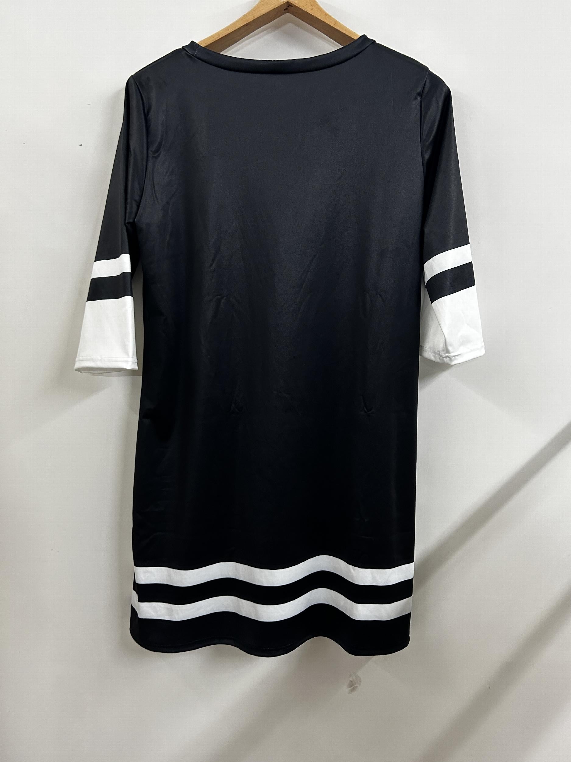 Reindeer Print Three Quarter Sleeve Mini Dress
