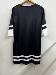 Reindeer Print Three Quarter Sleeve Mini Dress