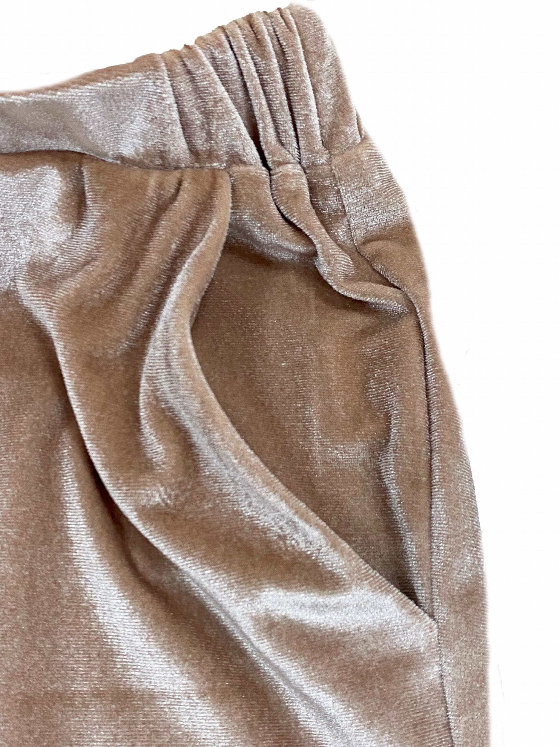 Long Sleeve Velvet Coat & Pocketed Pants Two Piece Set