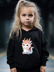 Dragon Graphic 2pcs Set Girls Casual Comfy Breathable Activewear Set
