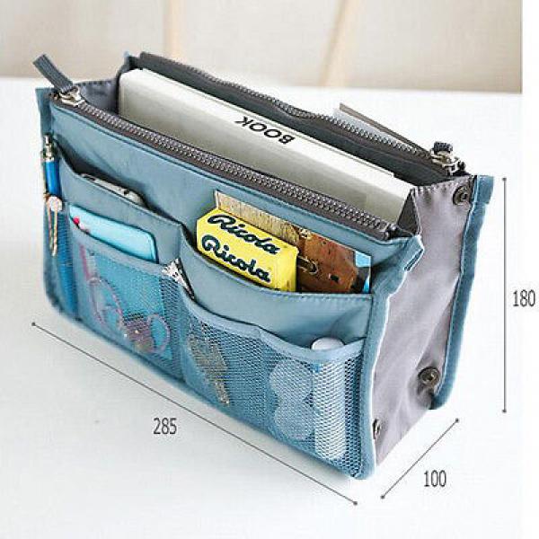 Women Travel Insert Handbag Organizer Purse Large Liner Cosmetic Storage