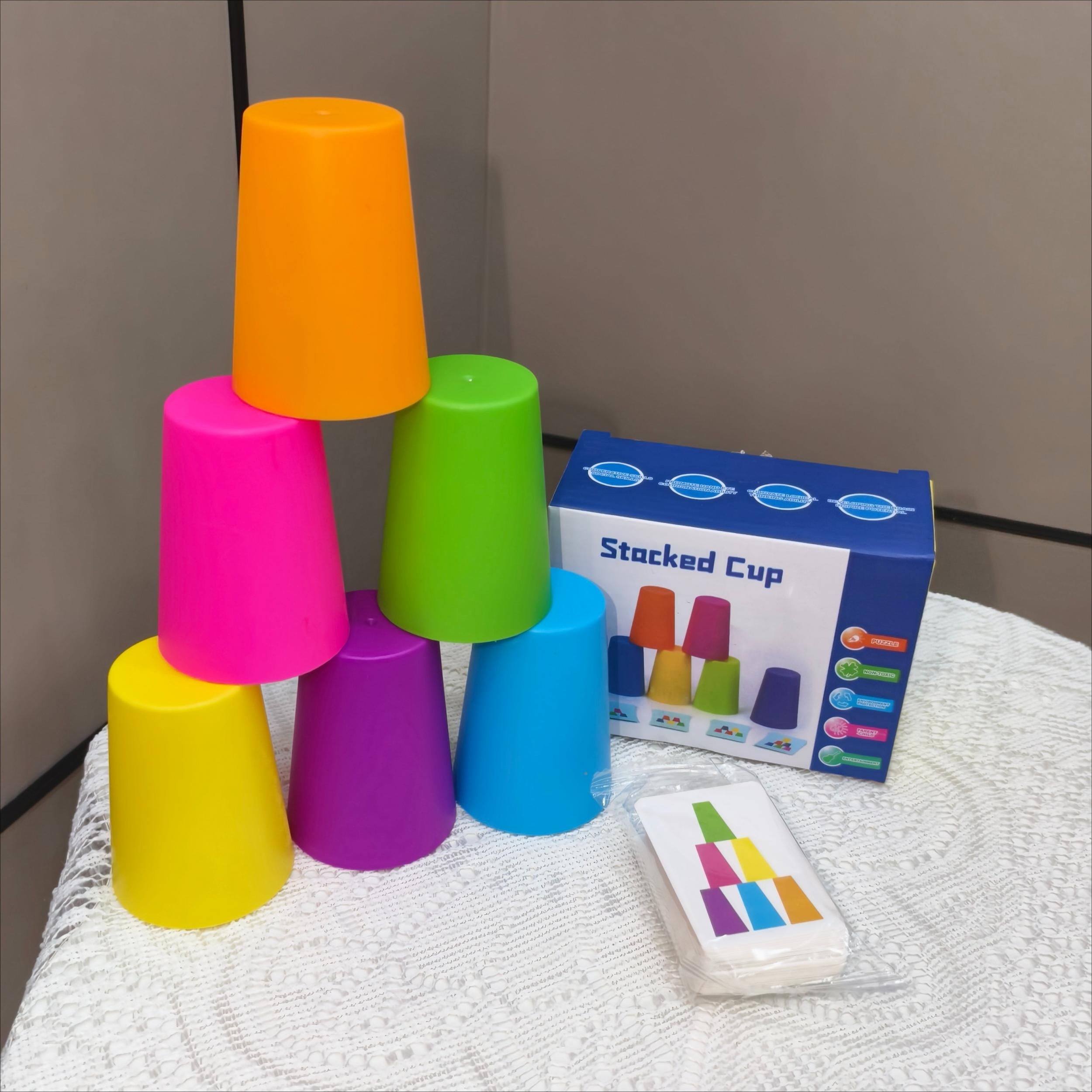 Stacking Cup Set Sensory Toy Educational Toy Great Gift Cup Stacking Battle