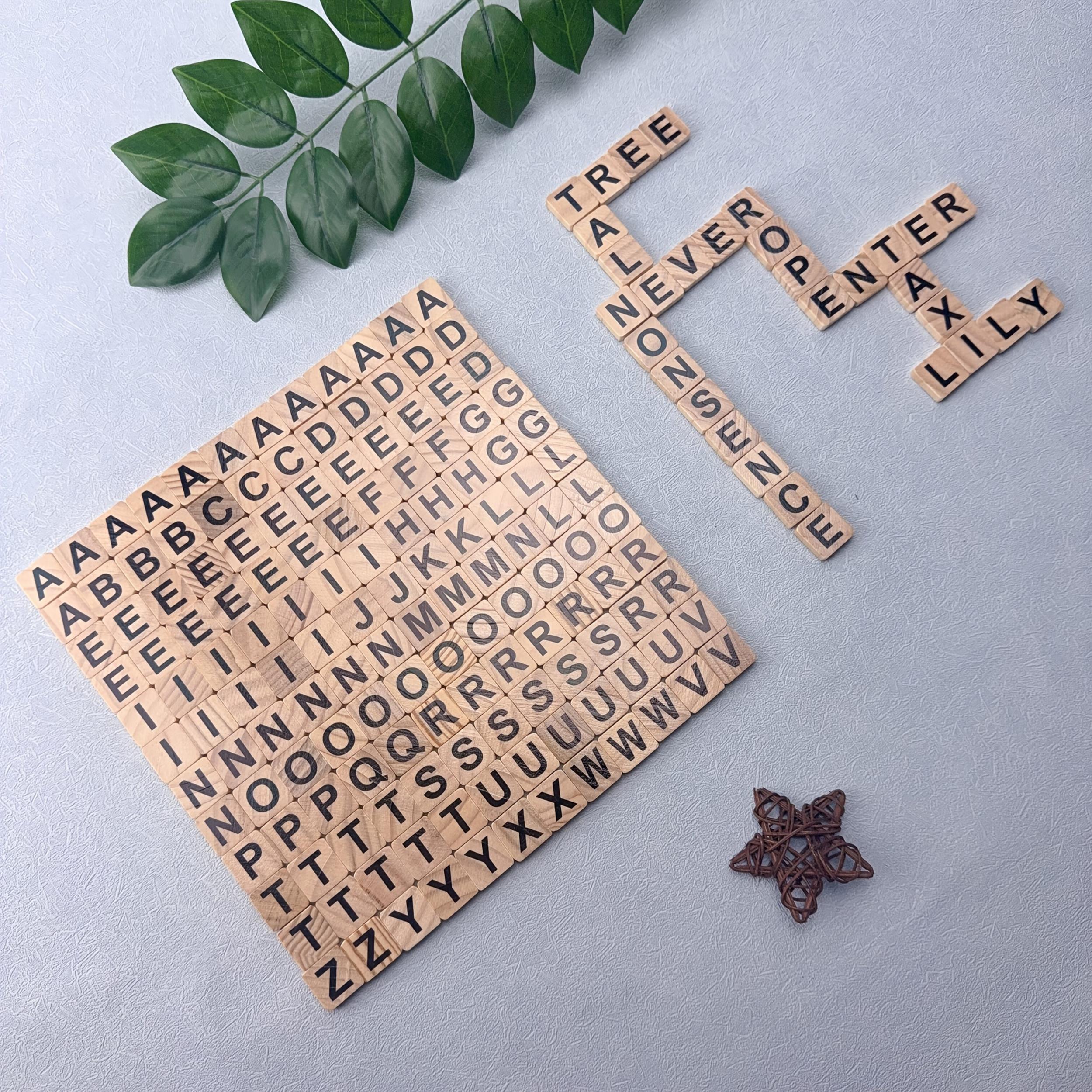 Wooden Letter Blocks for Word Games Pack of 144 or 720pcs