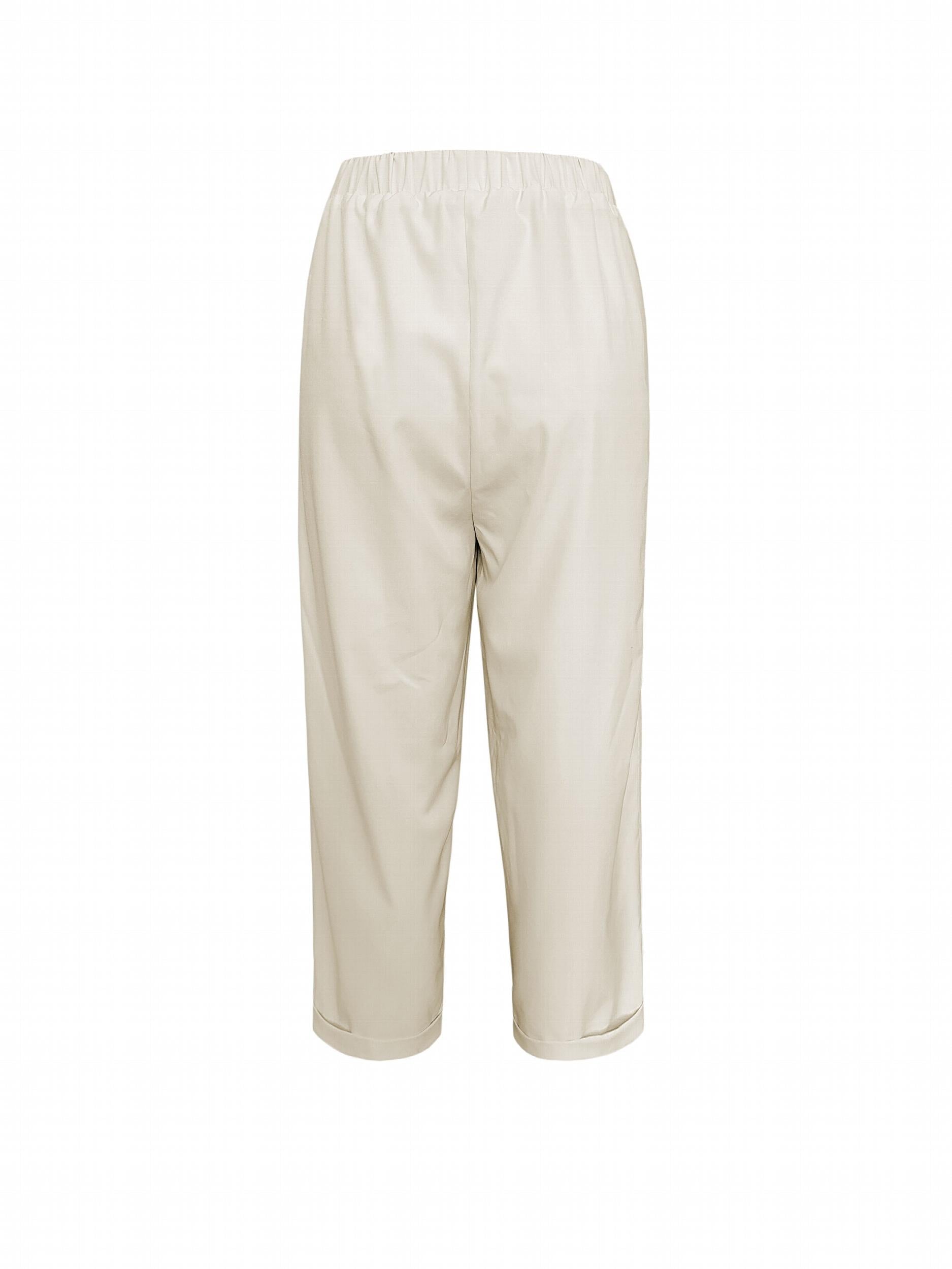 Solid Drawstring Pants with Pockets