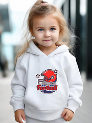 2pcs Helmet Print Girls Hoodies Jogger Pants Set Sports