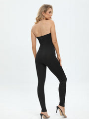 Sexy Tube Top Slim Jumpsuit Solid Sleeveless Bodycon Jumpsuit Women's Clothing