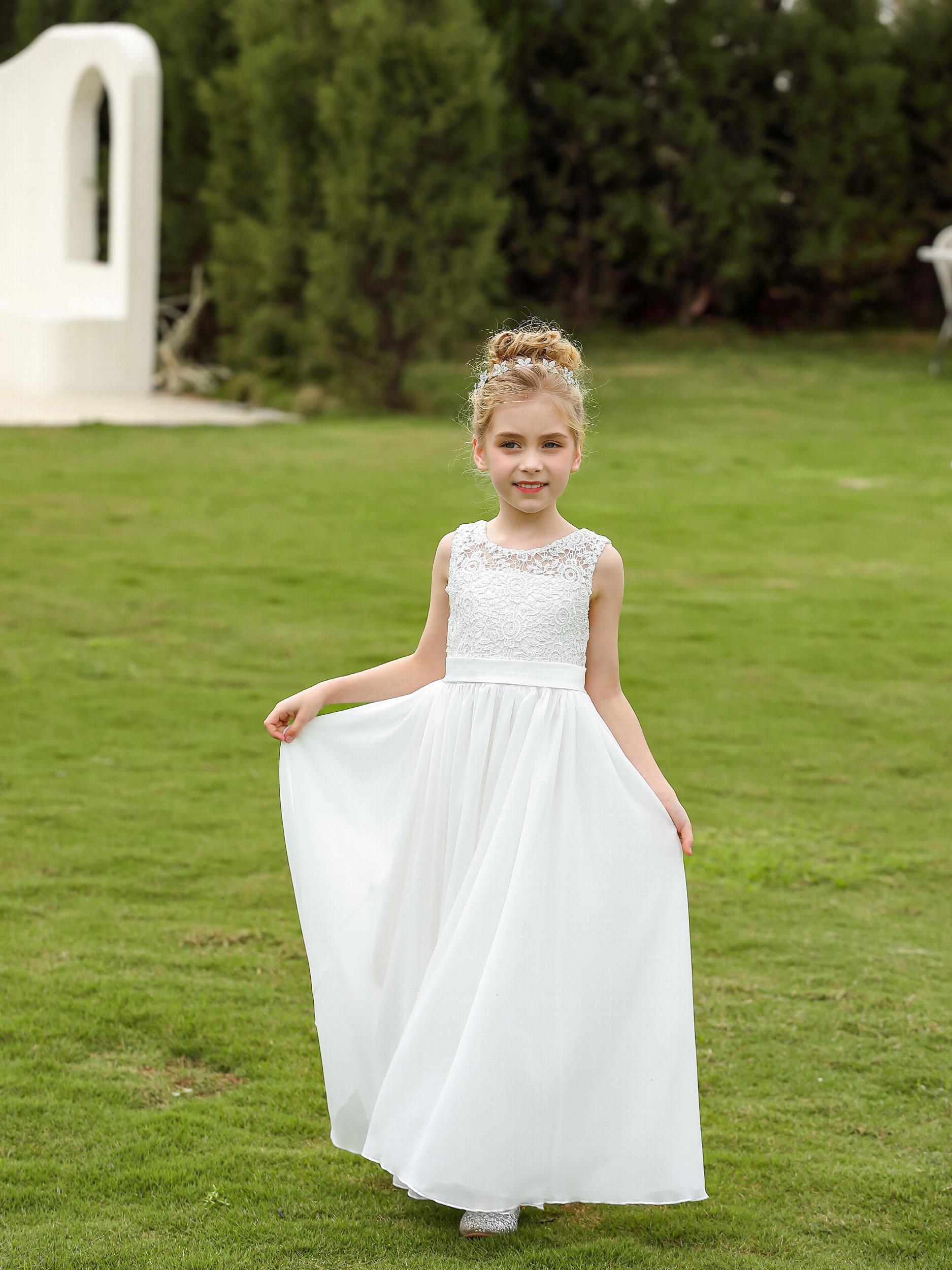 Grace Lace Flower Girls Wedding Dress