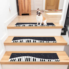 Fun Piano Printed Stair Mat Non-slip Home Decoration Mat