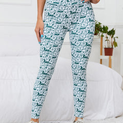 Funny Bear Print Yoga Leggings High Waist Fitness Running Workout Sports Pants