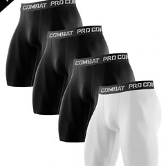 Men's High Elastic Compression Shorts for Sports Gym Running