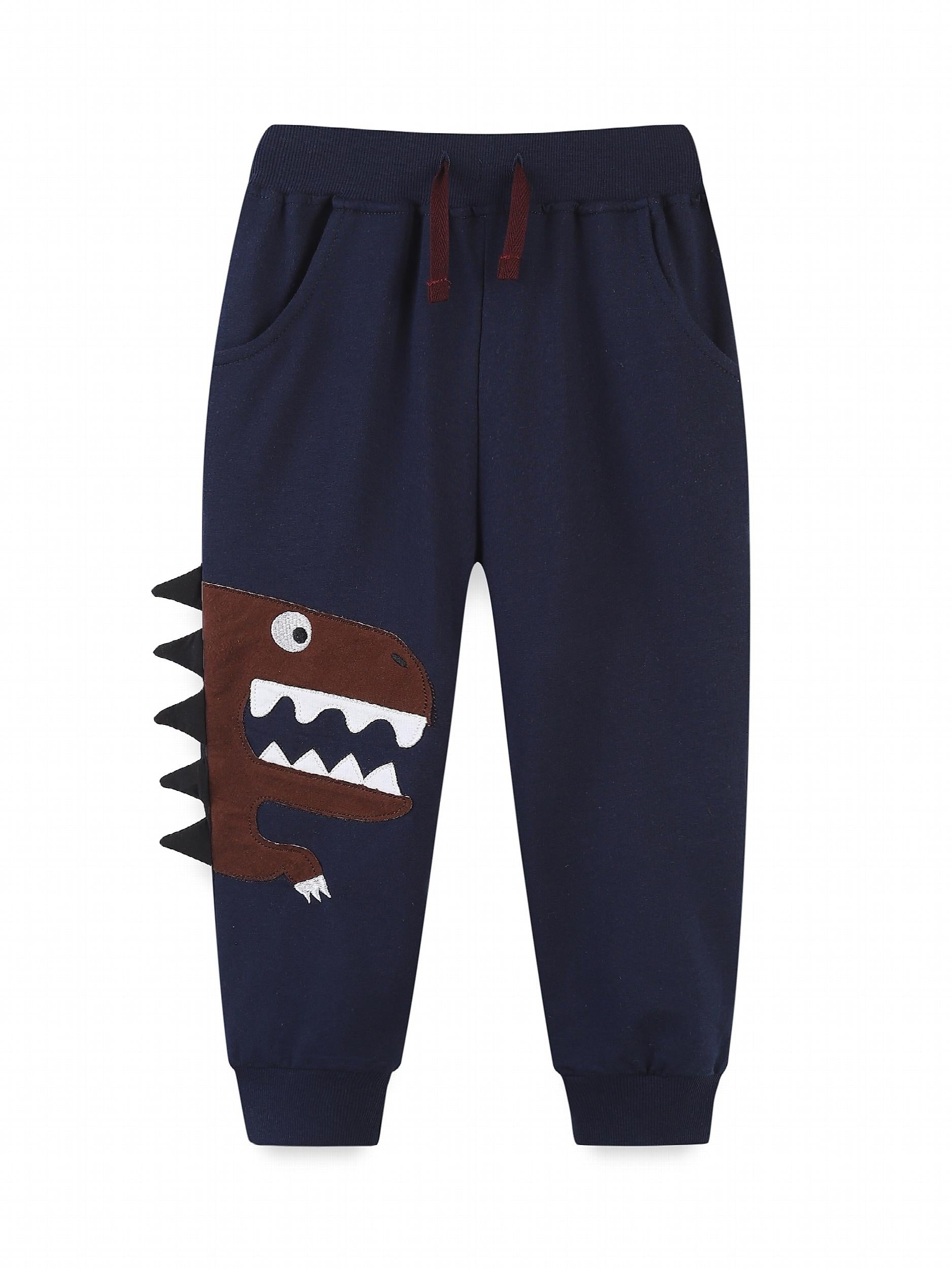 Dinosaur Print Kids Sweatpants Boys Jogger Sports Pants