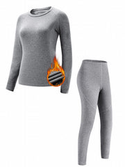 2pcs Thermal Suits: Long Sleeve Top & Base Layer Leggings for Winter Skiing