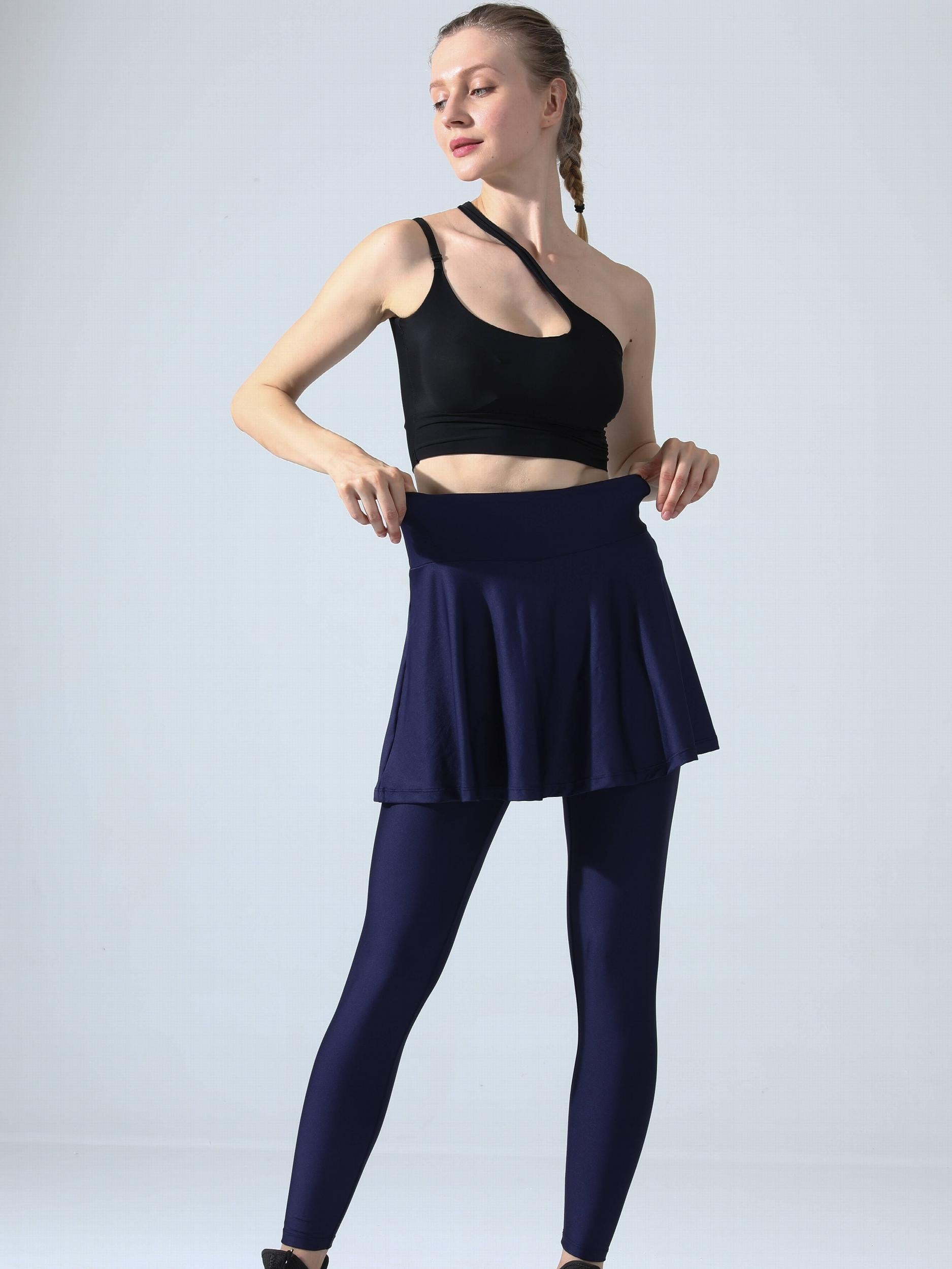 2 in 1 Sports Skirts With Leggings Running Golf Tennis Skorts Women's Activewear