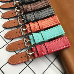 Carbon Fiber Texture Watch Strap 18-24mm