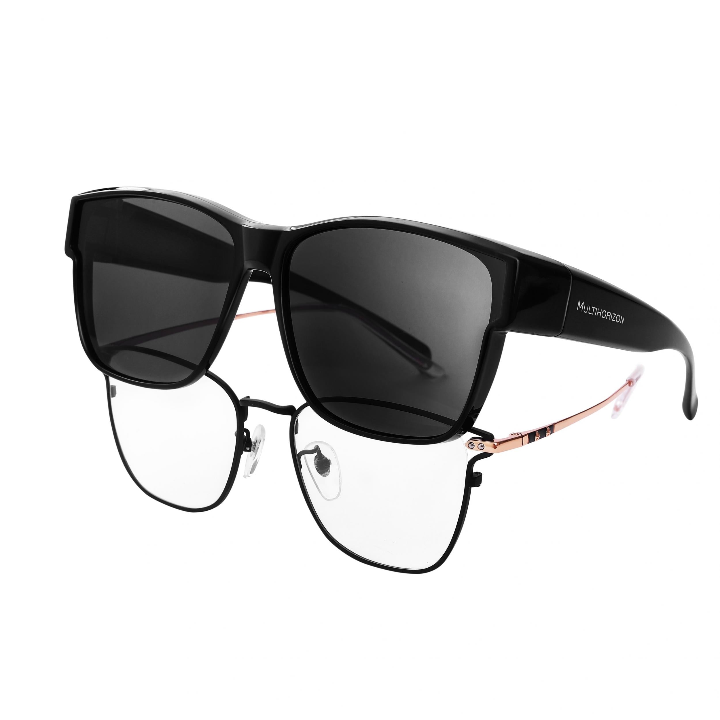 Oversized Polarized Square Fit Over Glasses Sunglasses UV 400 Protection