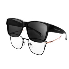 Oversized Polarized Square Fit Over Glasses Sunglasses UV 400 Protection