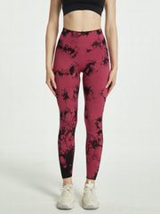 Tie Dye High Stretch Sports Leggings High Waist Yoga Running Tight Pants