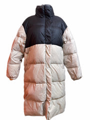 Long Puffer Jacket Mock Neck Loose Fit Down Jacket