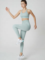 Seamless Top Pant Yoga Set Tight Hip High Waist Yoga Suit