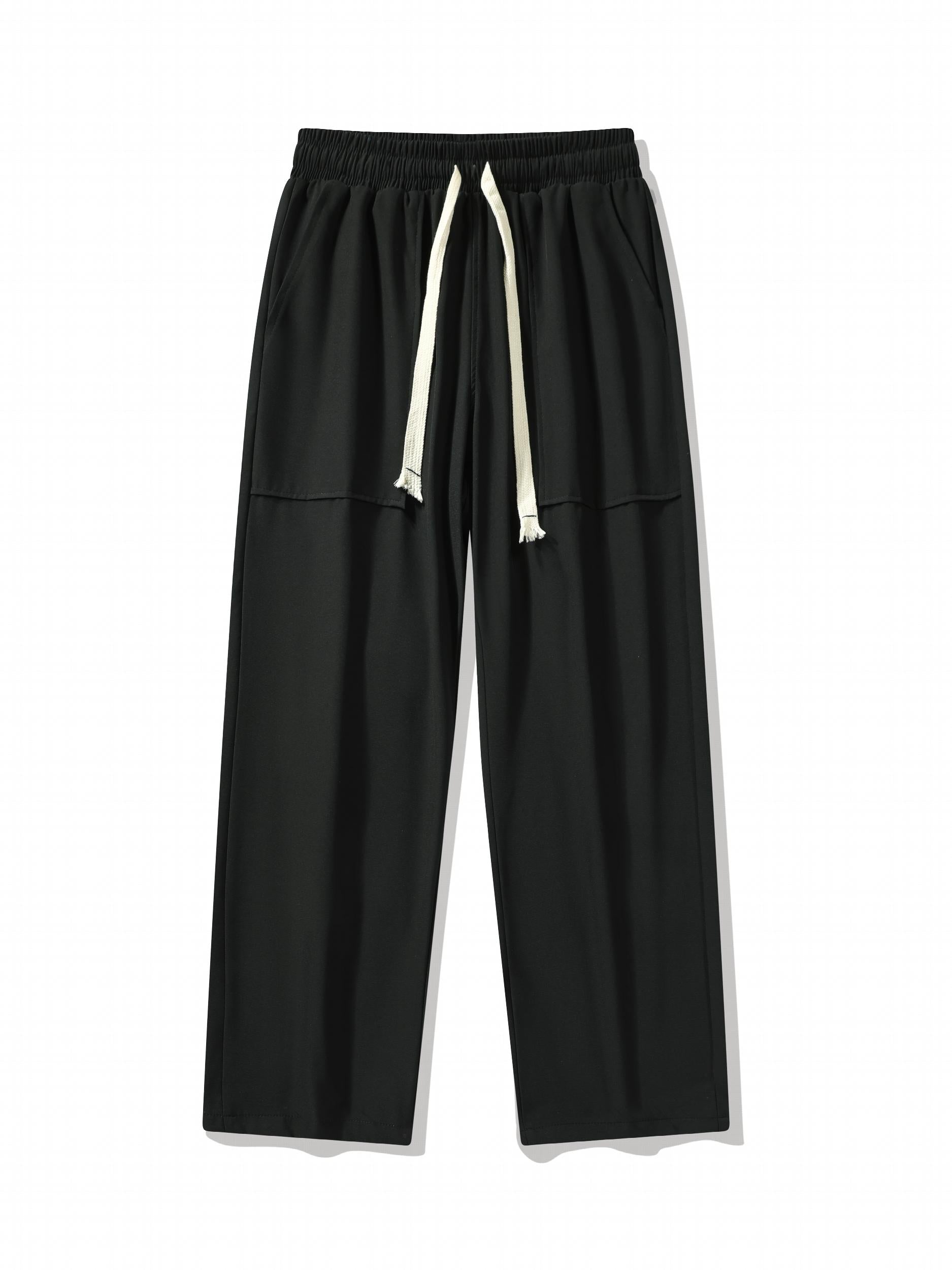 Men's Loose Drawstring Pants with Pockets for Spring and Summer