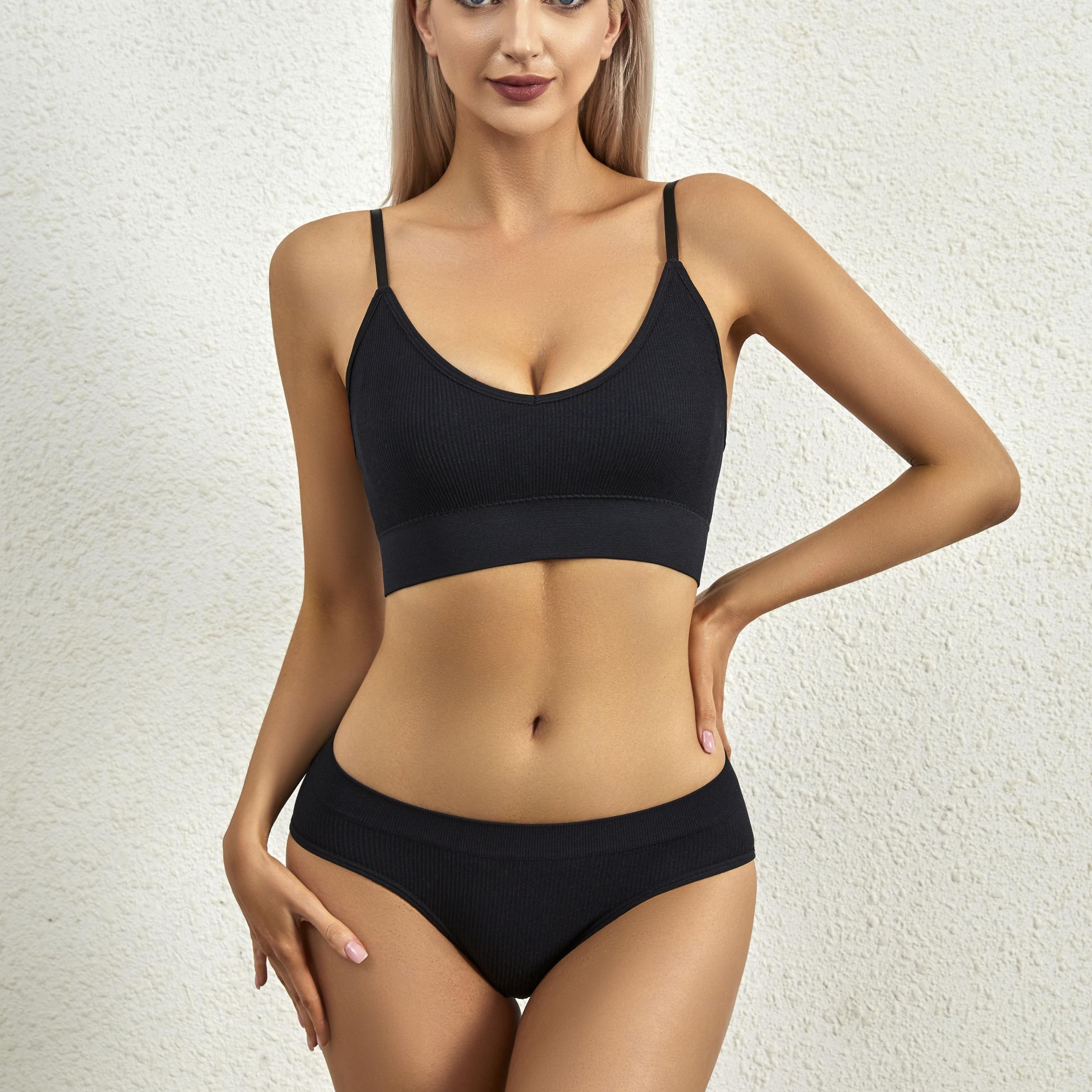 Seamless Push Up Bra & Panties Set Women's Lingerie