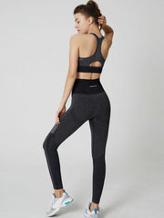 Seamless Top Pant Yoga Set Tight Hip High Waist Yoga Suit