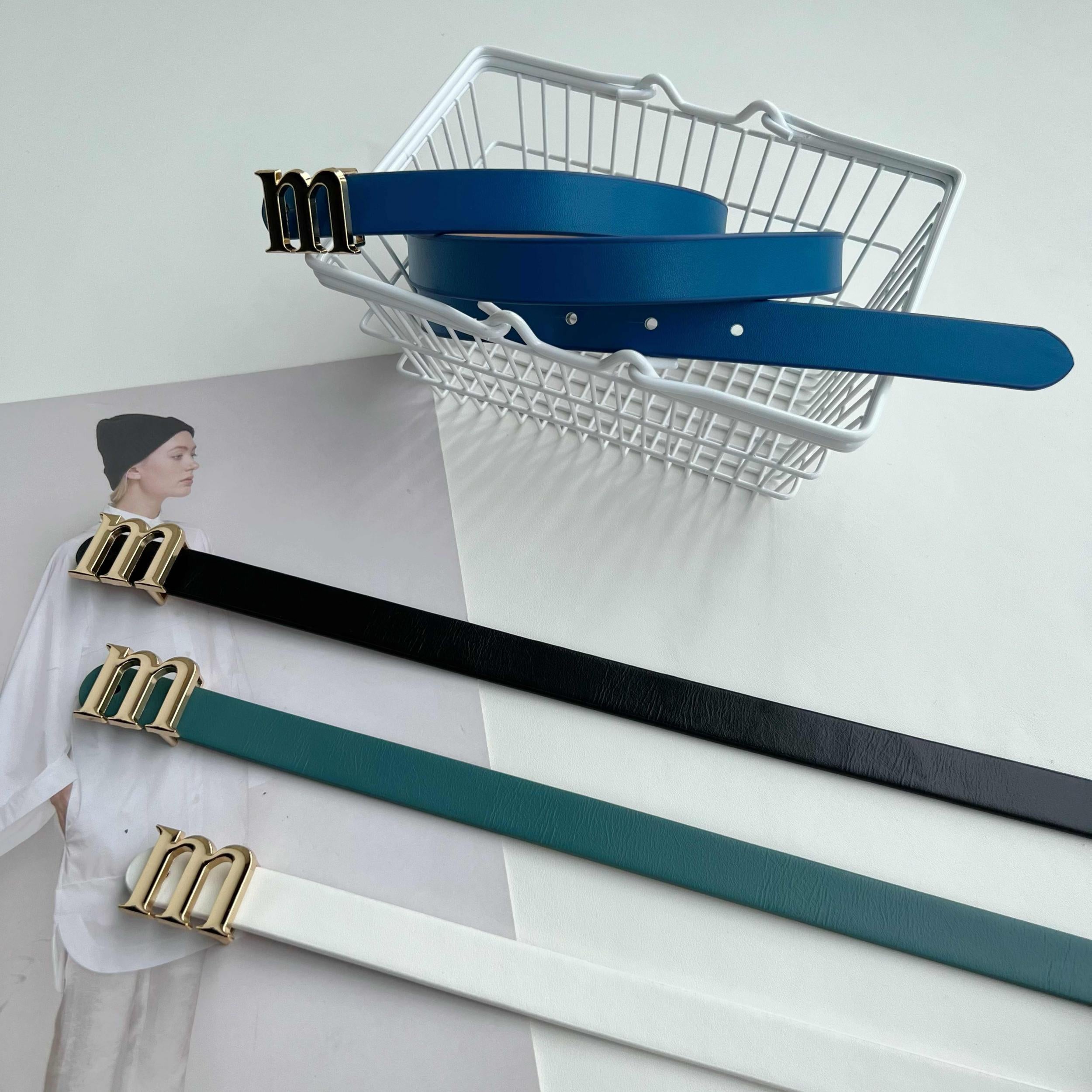 Solid Thin PU Wide Belt Casual Waistband Jeans Pants Belt For Women