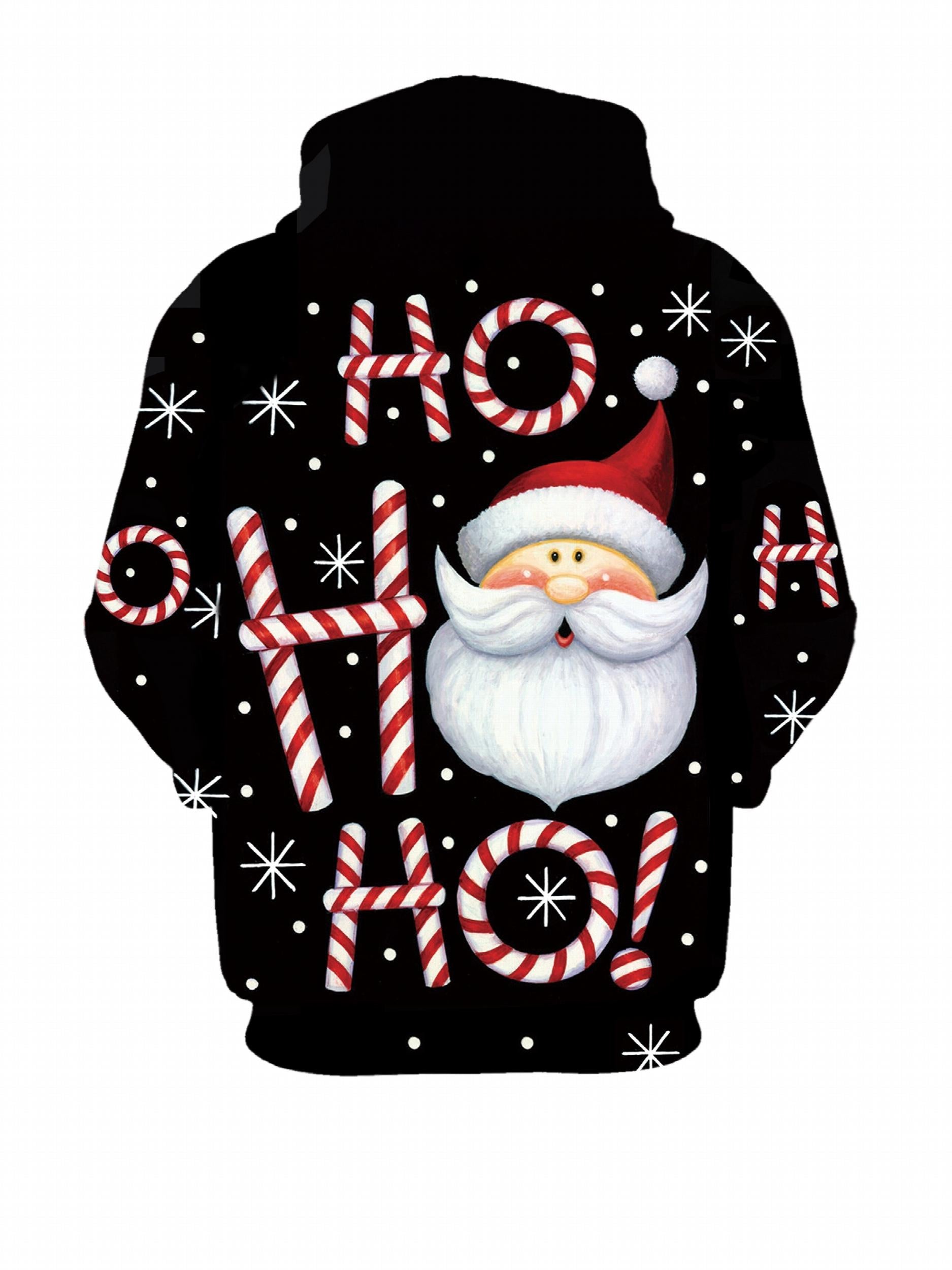 Christmas Santa Claus Print Hoodie for Men