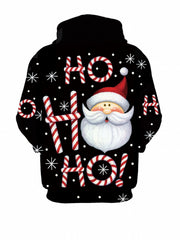 Christmas Santa Claus Print Hoodie for Men