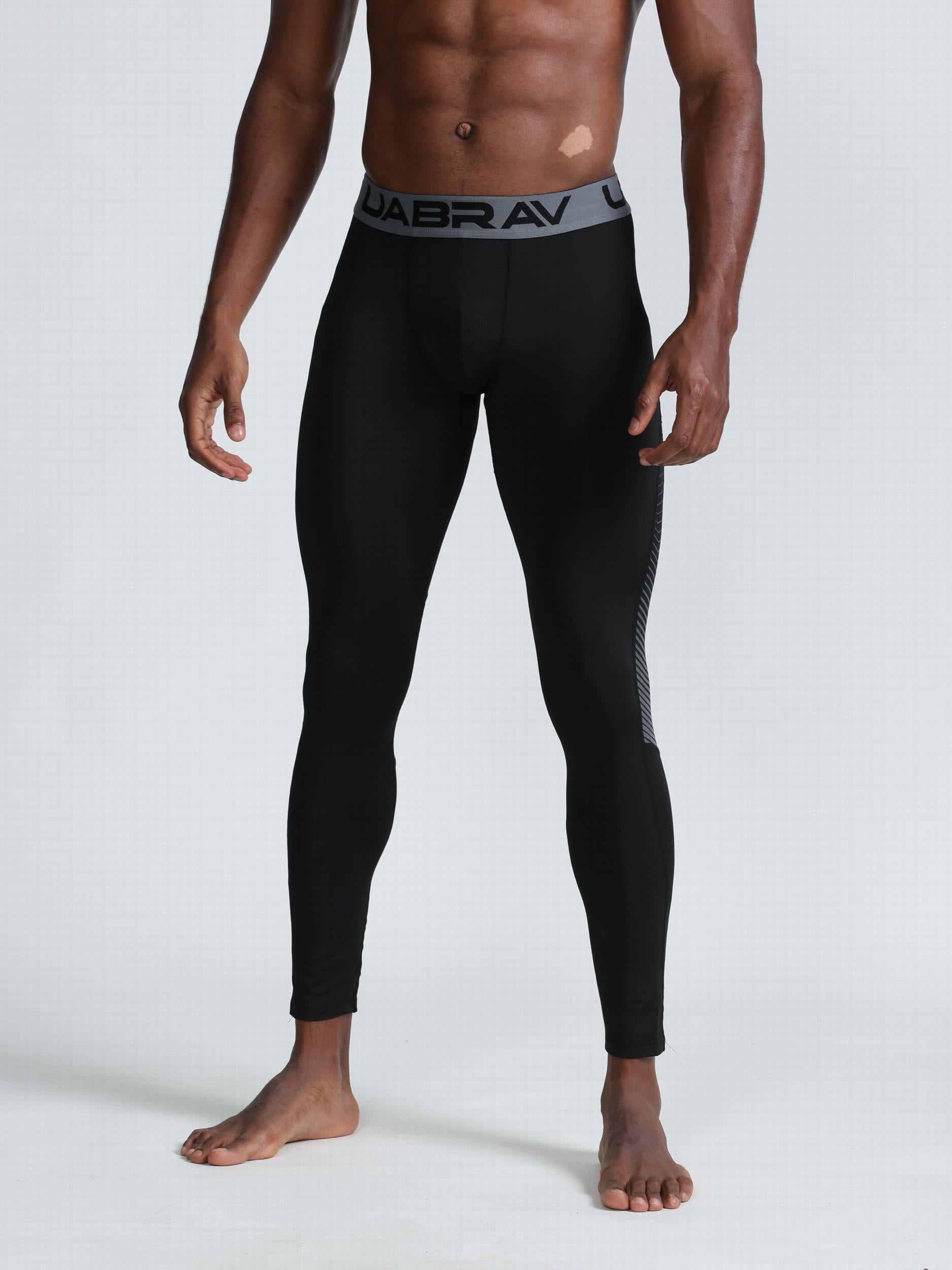 Men's Quick Dry Compression Leggings for Outdoor Running