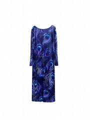 Women's Peacock Print Maxi Dress