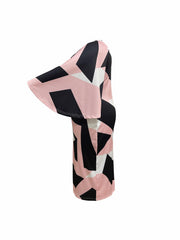 Geometric Print Bell Sleeve Dress