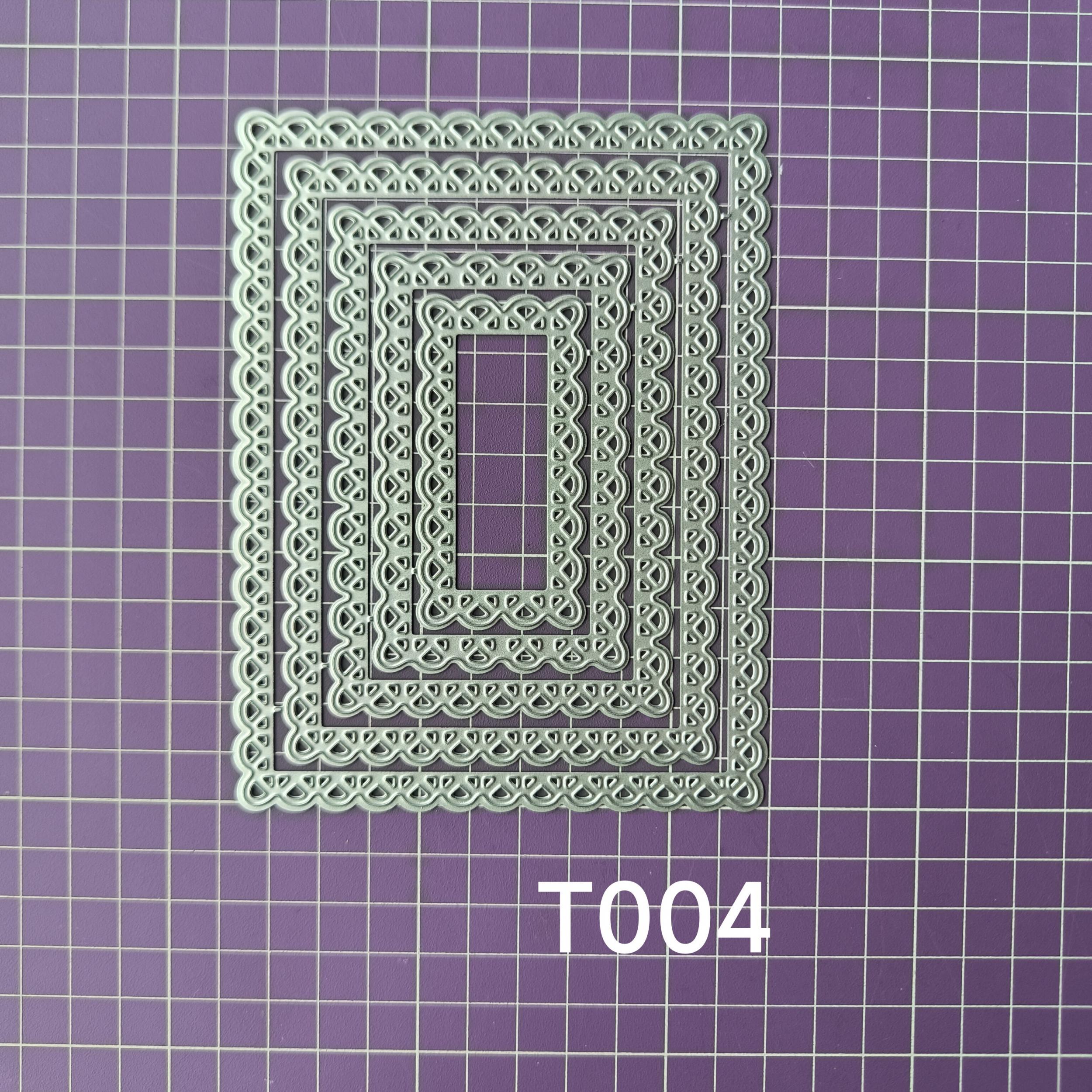 Rectangle Metal Cutting Dies DIY Scrapbook Etched Stencils For Paper Crafts