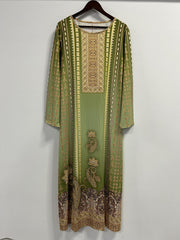 Casual Abaya Dress Women's Plus Paisley Floral & Geometric Print