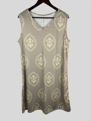 Floral V Neck Tank Dress Plus Size