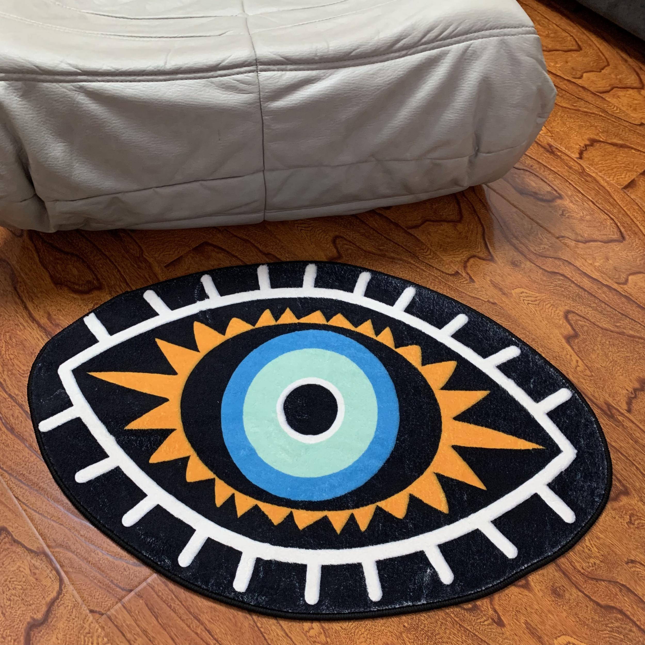 Eyes Shaped Area Rug for Living Room Bedroom Nursery Halloween Decor