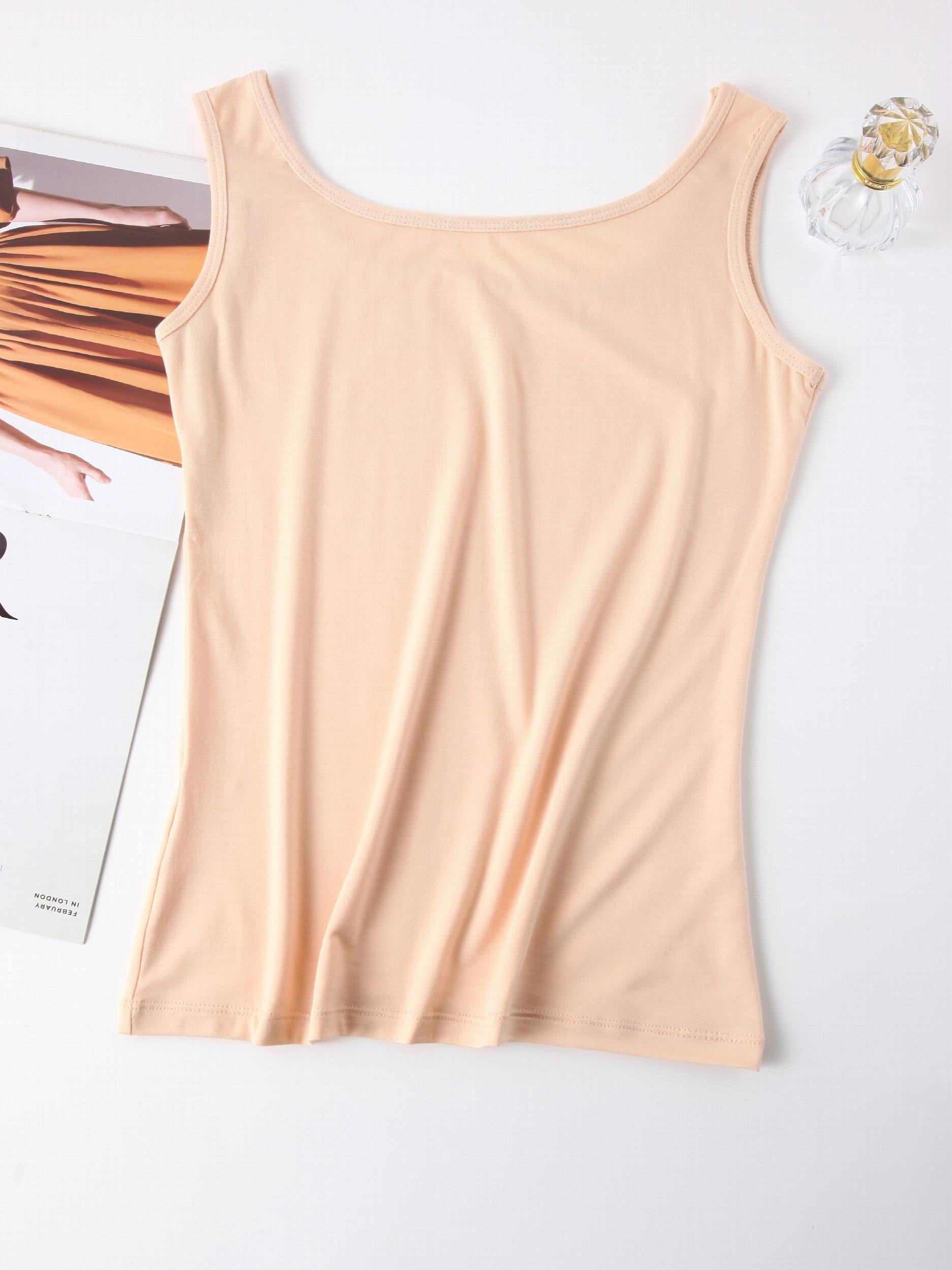 3pcs Solid Crew Neck Sleeveless Tank Tops Women's Lingerie