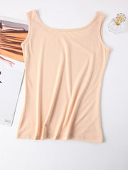 3pcs Solid Crew Neck Sleeveless Tank Tops Women's Lingerie