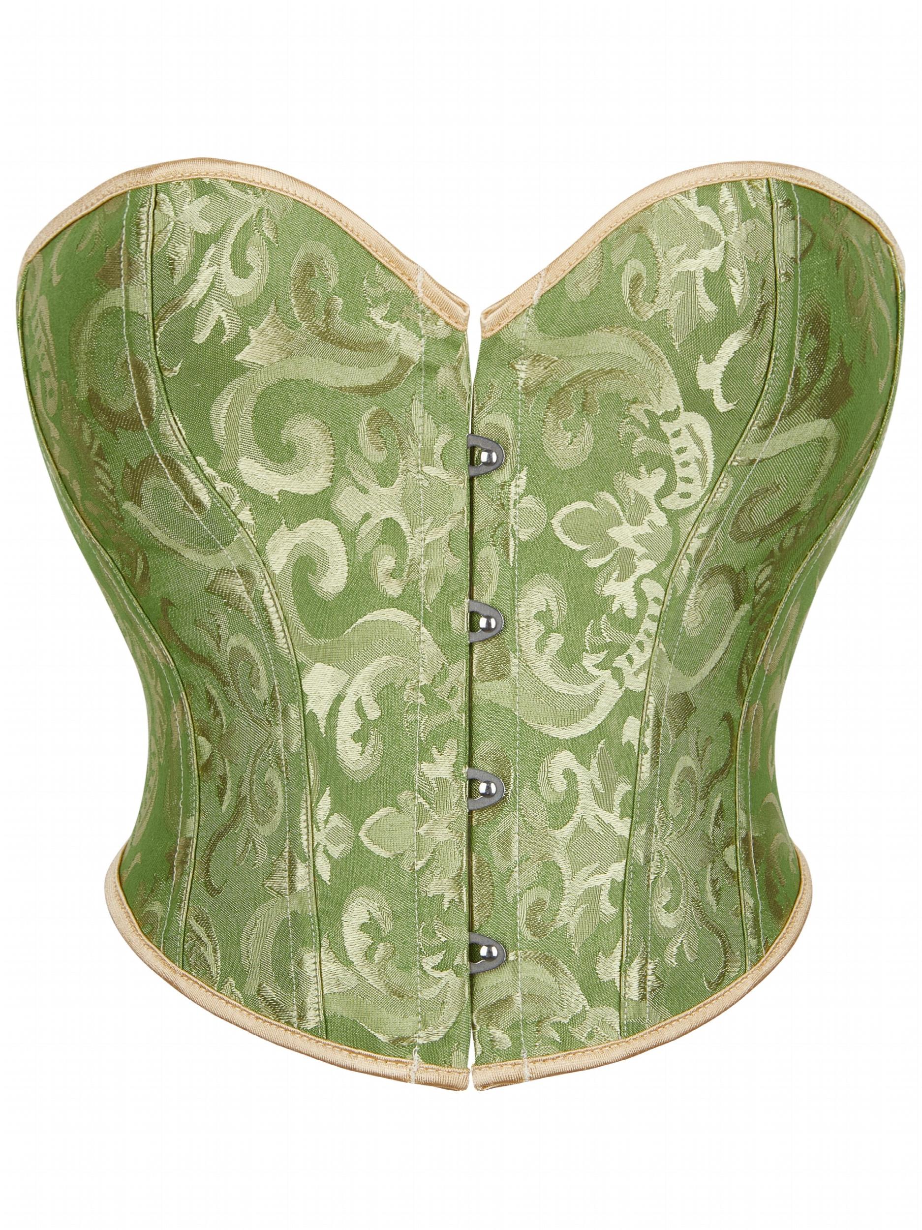 Jacquard Strapless Corset Bustier Tummy Control Lace Up Body Shaper