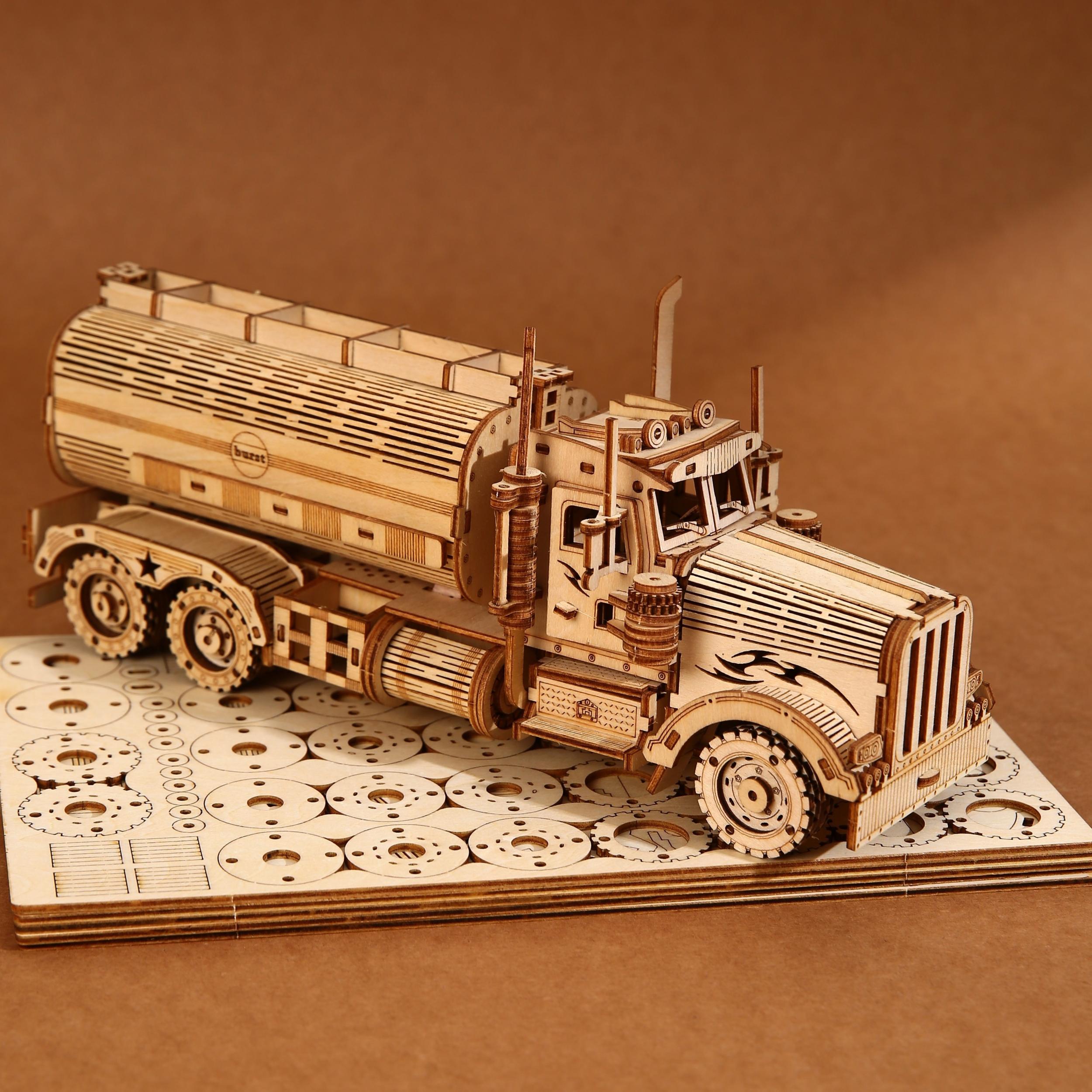 3D Wooden Model Kit Collection for Adults - Tanker Horse, Ferris Wheel, Password