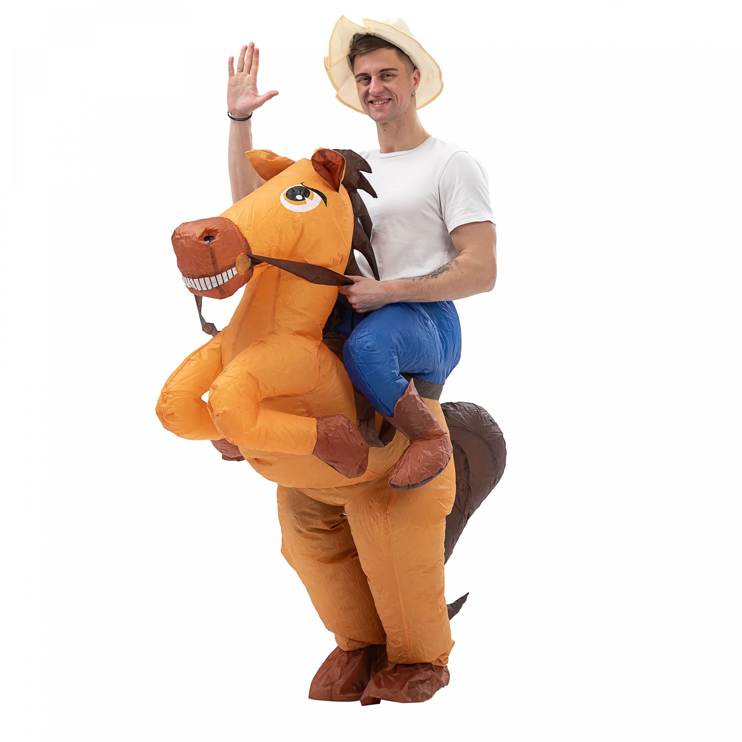 Inflatable Riding Big Tail Horse Costume Adult Height 150