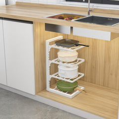 1pc Kitchen Storage Rack Cutting Board Pot Lid Storage Under Sink Organizer